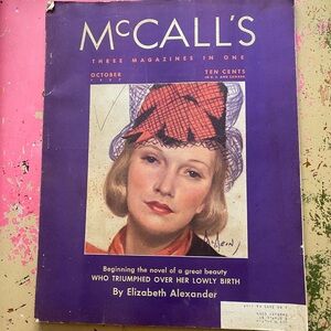 Vintage McCall's Magazine October 1937 Excellent Condition Ephemera Advertising